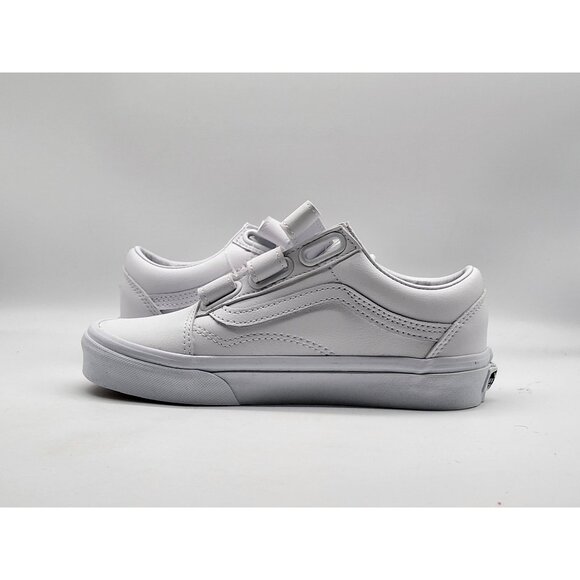 Vans Old Skool V Womens White Sneaker Shoes Size 5 - Picture 3 of 8